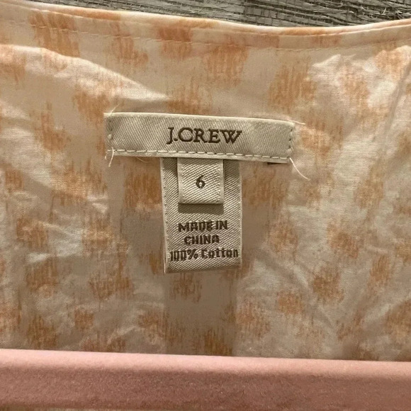 J. Crew sleeveless ruffle animal print tank top peach white 6 leopard print - Picture 4 of 11